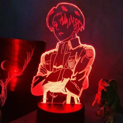 Anime Lamp Attacking Giant Figure Eren Jaeger Creativity Kids Gifts Night Home Decoration Light Multicolor Bedroom Table