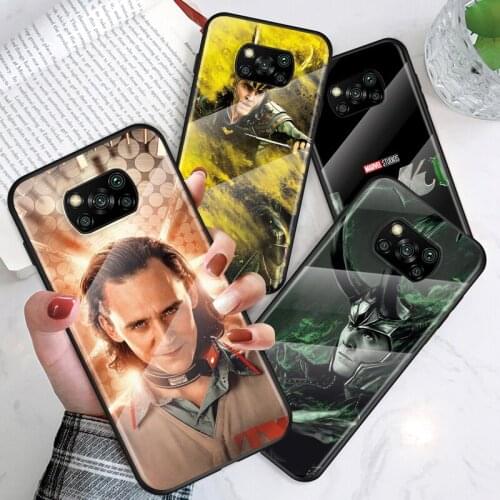 Tempered Glass Shell Luxury Cover Avenger Loki For Xiaomi Mi POCO F3 F2 X3 NFC X2 M2 Pro Shockproof Phone Case