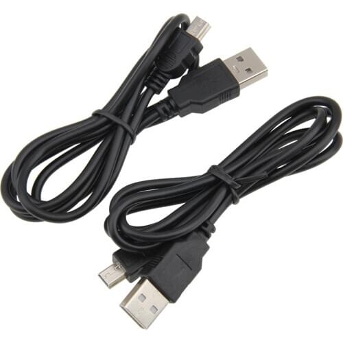 Black 0.8M USB 2.0 A Male To Mini USB 5 Pin B Data Charging Cable Cord Lead For Camera MP3/MP4 Mobile Phone 1000pcs/lot