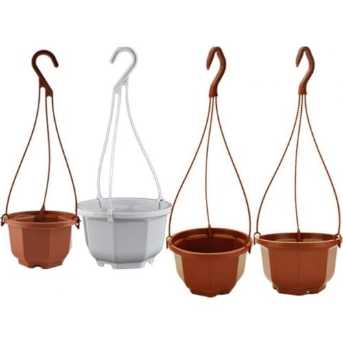 Flower Pot Flower Basket Reusable Heighten Plastic Lightweight Hanging Planter Outdoor Decor Pot