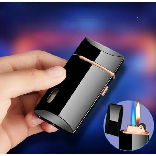 Double Fire Straight Into Open Flame Variable Fire Lighter Personalized Windproof Inflatable Double Fire Lighter Gadgets for Men