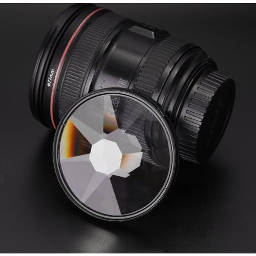 Camera Filter Photography Foreground Blur Film Photography Props 77mm Glass Kaleidoscope Filter Camera Accessories