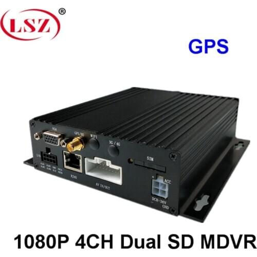 Gps mdvr factory direct AHD vehicle monitoring host the national best-selling 4CH double SD card car video recorder