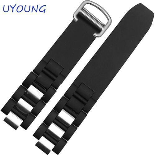 Quality Silicone Watchband 10mm Black Waterproof Strap For cartier Watch bands
