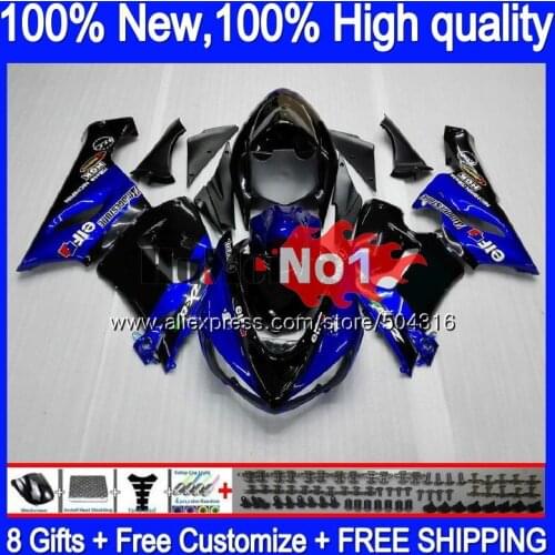 Body For KAWASAKI ZX-636 600 CC ZX 6R 600CC 6 R ZX6R 05 06 Blue black 60MC.4 ZX636 ZX600 ZX 636 ZX-6R 2005 2006 Fairing