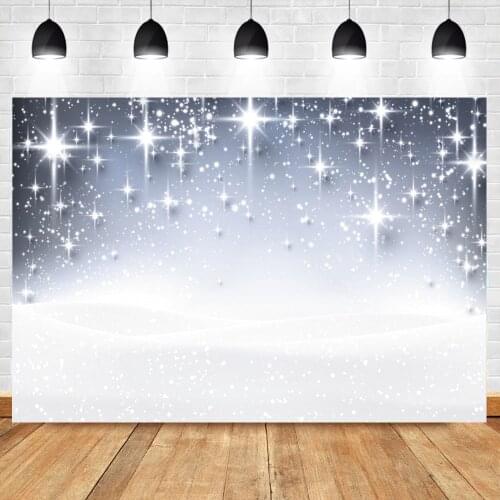 Laeaco Photography Backgrounds Glitter Shiny Star Winter Snow Snowflake Party Decor Scenic Photo Backdrop Photocall Photo Studio