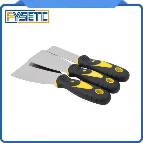 Removal Tools Kit Putty Knife 1" 2" 3" Set Stainless Steel Putty Scrapers Tool for 3D Printer Heated Bed Platforms With Box