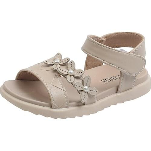 2021 Summer New Girls Open-toed Baby Sandals Woven Hollow Princess Shoes Childrens Soft Bottom Toddler Shoes Flats Cute Wedding