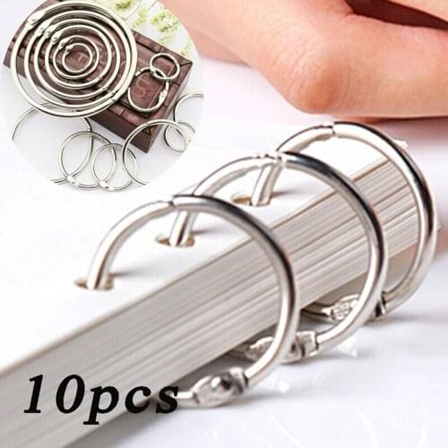 Metal Ring Binder DIY Album Loose-leaf Book Hoops Circle Keychain Notebook Scrapbook Binder Office Binding Photo Album Binder