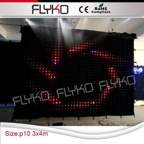P10 3X4m indoor full color attractive image video wall/1200pcs/PC controller/fireproof