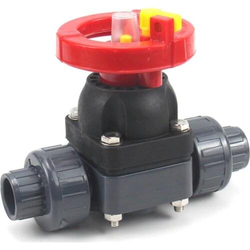 1pc 20-50mm UPVC Gate Diaphragm Valve Aquarium Tank Irrigation Pipe Adapter Garden Water Connectors Male Insertion Union Type