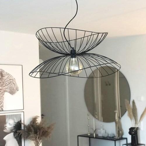 Postmodern Living Room Pendant Lamp Wrought Iron Sconces Gold Black Silver E27 Suspension Hanging Light for Bedroom Home Kitchen
