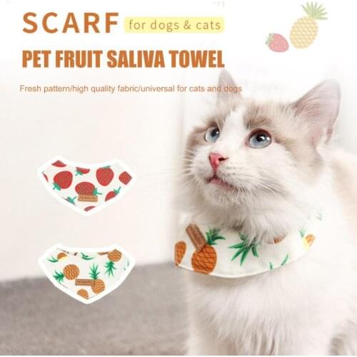 Pet Saliva Towel Triangular Scarfs Waterproof Printing Bibs Scarf Collar Cat Accessories For Puppy Kitten
