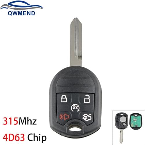 BHKEY 5 Buttons Car Remote Key Fob for Ford Expedition Explorer Taurus Flex 315Mhz Smart Car Key 4D63 Chip for Ford Key