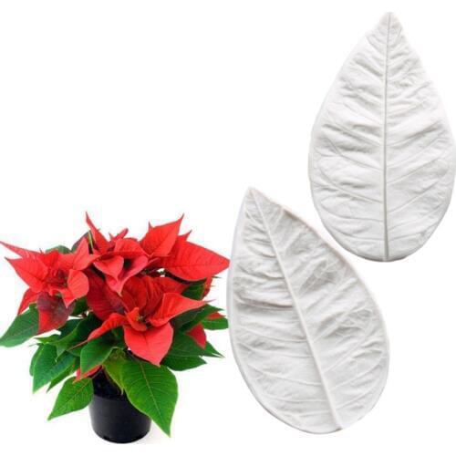 Poinsettia Flowers Silicone Mold Fondant Mould Cake Decorating Tools Chocolate Gumpaste Mold, Sugarcraft, Kitchen Accessories