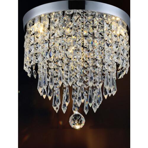 Modern K9 crystal led ceiling lamp Stainless steel led lamps living room ceiling lamps High-power led lustre ligh Ceiling Lights