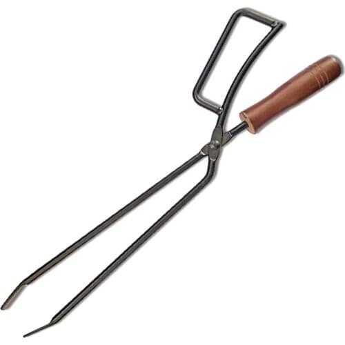 Indoor Outdoor Heavy Duty Fire Tongs Comfortable Grip Portable BBQ Practical Moving Firelogs Campfire Long Firewood Log Claw