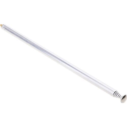 Alloy Telescopic Antennas M3 Male Connectors for Portable Radio TV Silver