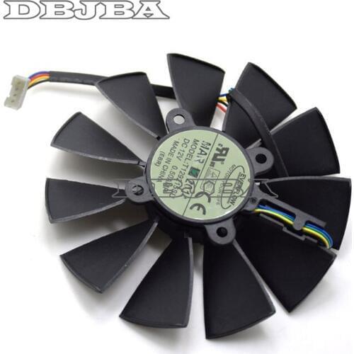 95MM 4PIN 5PIN Everflow T129215SU DC 12V 0.5AMP Graphics Card Fan Replacement For ASUS GTX780 780TI R9280 290 280X 290X Cooler