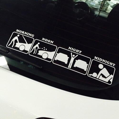 Waterproof Car Sticker Funny Figure Letter Reflective Decal Bumper Front Rear Trunk Window Sticker Styling Decoration