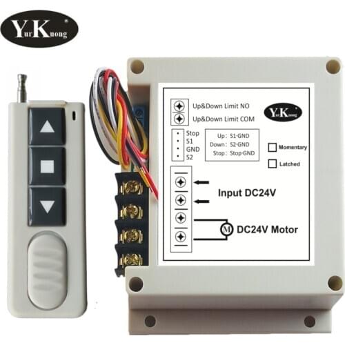 24V DC Motor Water pump Wireless Manual Remote Control Forwards Reverse Stop Up Down Stop Remote Control Switch 40A 400W tarp rx