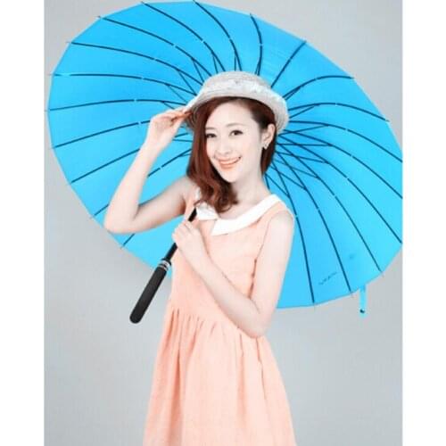 Japanese Mabu Long 24 Ribs Golf Straight Sun Umbrella Colorful Long Handle Umbrellas Free Shipping Corporate Gifts Men Big XX