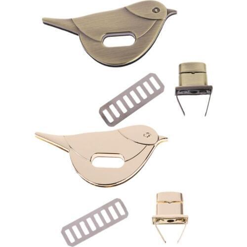 Bird Shape Clasp Turn Lock Twist Locks Metal Hardware For DIY Handbag Bag Purse
