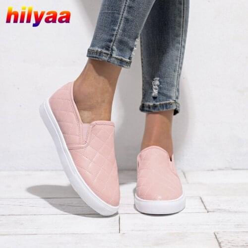 Woman Casual Shoes Spring Autumn Slip-on Fashion PU Vulcanized Sneakers Trainers Zapatillas Mujer Female Casual Sneakers Women