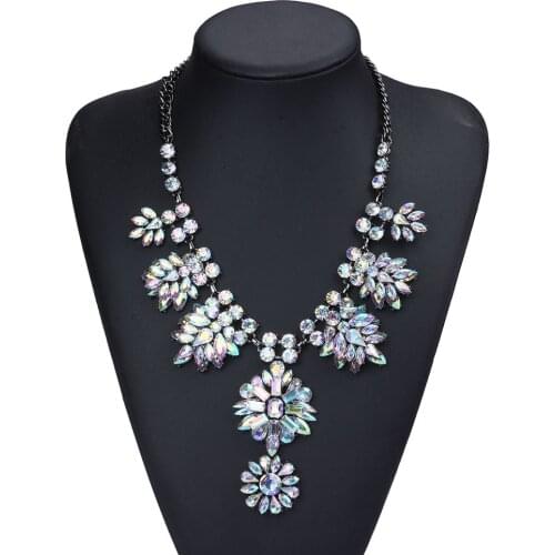 Colorful Sunflower Maxi Chokers Necklaces Pendants Women Boho Ethnic Big bib Necklace Female Layered Resin Statement Necklace