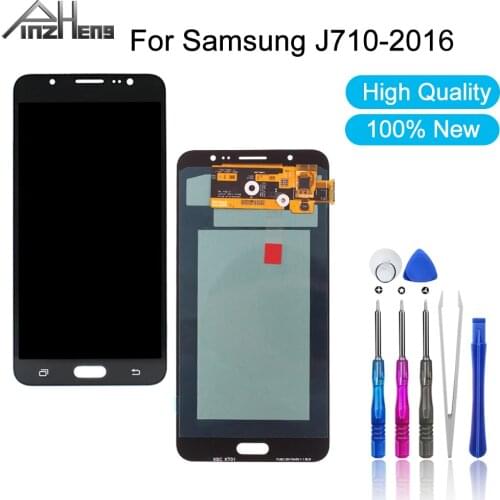 PINZHENG Phone LCD For Samsung Galaxy J7 2016 J710 J710FN J710F J710M J710Y J710G J710H LCD Display Screen Digitizer Assembly