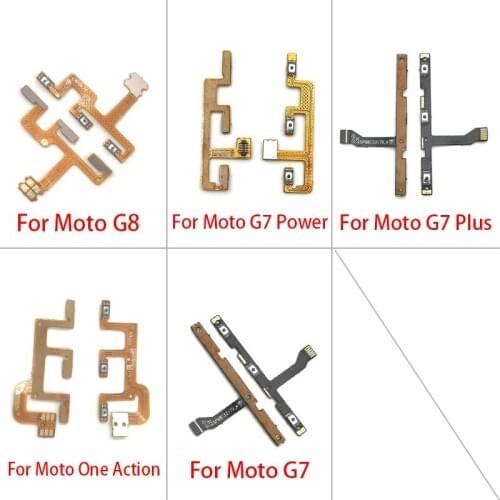10Pcs Power Switch On / Off Button Volume Key Button Flex Cable For Moto G5 G6 G7 G8 G9 Plus Play Power One Action Vision Hyper
