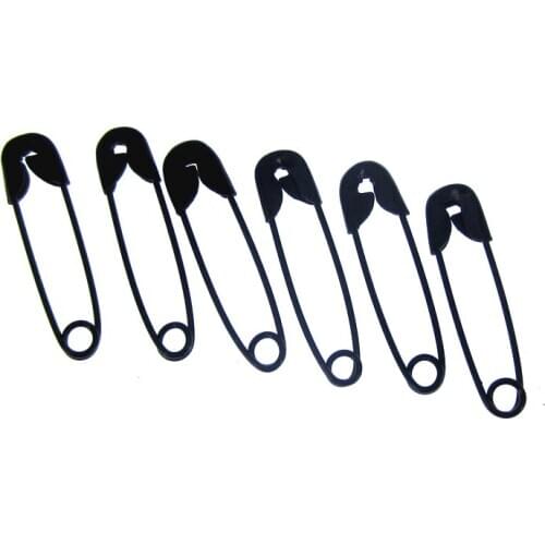 200Pcs Alloy Black Small Safety Pins Findings Brooch Sewing Tool Knitting Stitch Marker Tag Pins clips DIY Craft