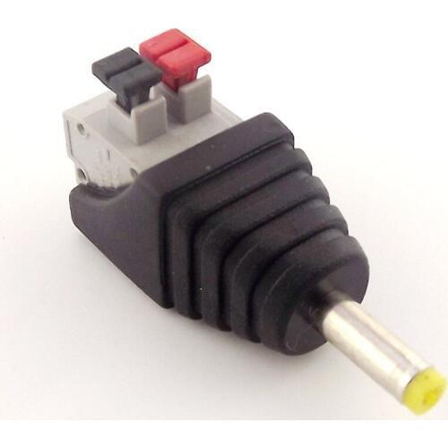 3pcs CCTV DC Power 4.0 x 1.7mm Male Push Type Spring Terminal Quick Connector Camera