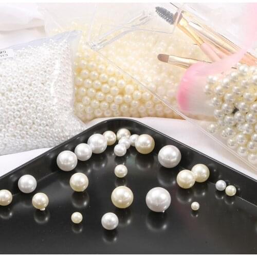 2/3/4/5/6/8/10/12/14/16/18MM No Hole Acrylic ABS Imitation Pearl Beads Round Beads For DIY Craft Scrapbook Decoration