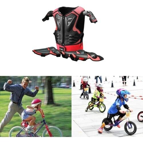 Kids Motorcycle Motorbike Full Body Armor Protective Gear Chest Back Protector Elbow Knee Protection Pads for Motocross Racing S