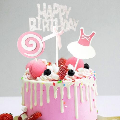 Children Baby Happy Birthday Party Cake topper Boys Girls Birthday Party Supplies Wedding Party Decoration Cake Topper