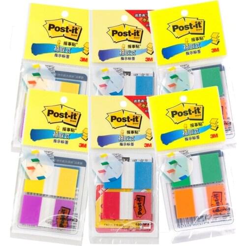 3M Post-it 6 packs lot Indication Label 20*2 pages per pack 2 Color mixed Index Labels Classification Notes 680-2PK