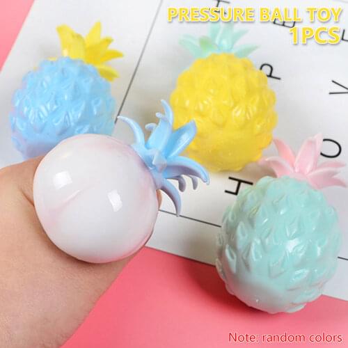 4PCs Pineapple Stress Grape Ball Gadget Decompression Toys for Children Adult Stress Autism Hand Wrist Squeeze Toys