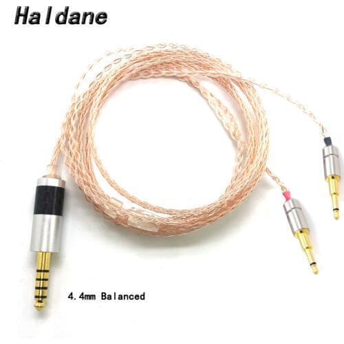 Haldane 3.5/2.5/4.4mm Balanced Single Crystal Copper Headphone Upgrade Cablefor HD477 HD497 HD212 pro EH250 EH350 Oppo PM-1 PM-2
