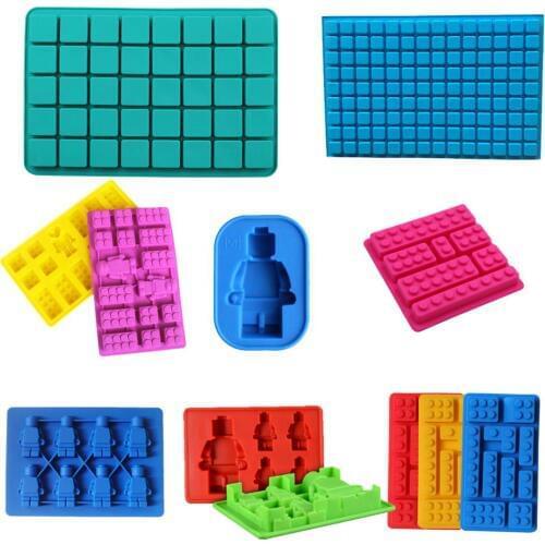 Blocks Square Robot Letter Shape Silicone Ice Cube Maker DIY Ice Cube Tray Chocolate Mold Dessert Whiskey Party Bar Decor Tools