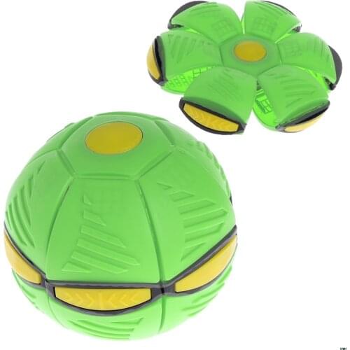 Flying UFO Flat Throw Disc Ball With LED Light Toy Kid Outdoor Garden Basketball Game
