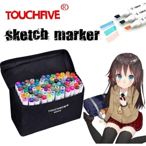 TouchFIVE Marker Pen 30/40/60/80/168 Colors Art Markers Set Double Head Artist Sketch Oily Pen Manga Pen Painting set