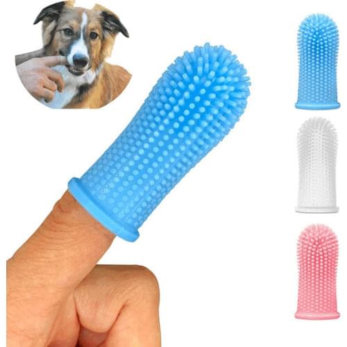 Soft Silicone Finger Pet Toothbrush With Storage Box Dog Cat Bad Breath Care Teeth Cleaning Tooth Pet Supplies Dog Accessories