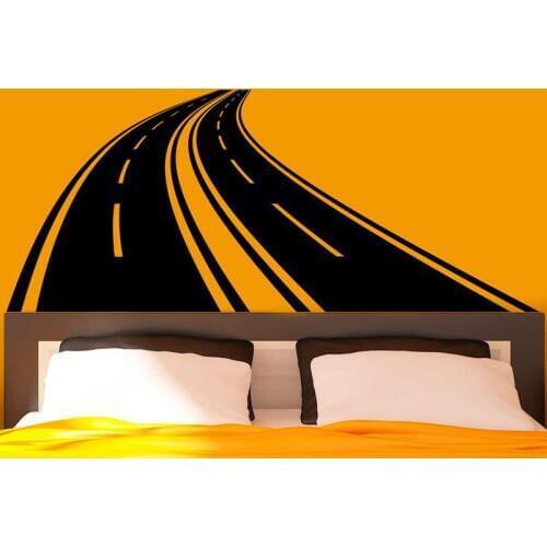Road Highway Wall Decal Vinyl Interior Design Home Decor Bedroom Decals Removable Mural Roadway Custom Stickers A128