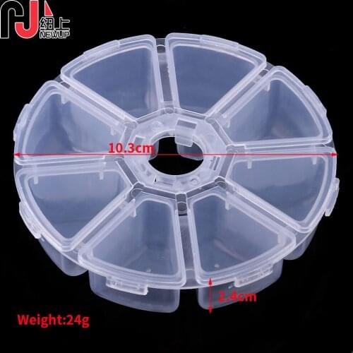 NEWUP Multifunctional Organized 8 Compartments single-sided Transparent Visible Plastic Fishing Lure Box Pesca Fishing Tools