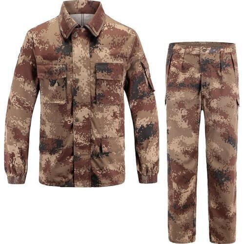 New Men Desert Camouflage Military Uniform Tactical Suit Special Forces Combat Shirt Coat Pant Set Khaki Militar Soldier Clothes