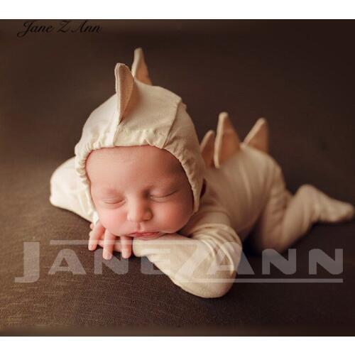 Jane Z Ann Newborn Photography Clothing baby Dinosaur Uniforms + Hat Set new arrival studio shooting outfits