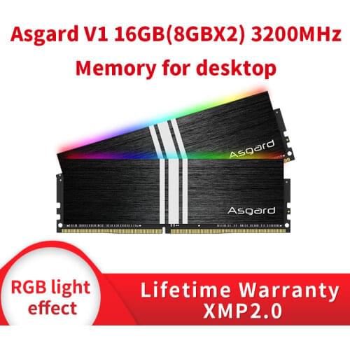 Asgard V1 Black Knight RGB RAM 16gb PC Memory RAM Memoria Computer Desktop DDR4 PC4 8g 16g 3200mHZ 3600Mhz DIMM RGB