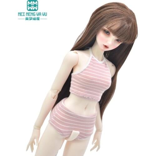 Fits 58-60CM 1/3 BJD Clothes SD DD DDL Toys Ball Jointed Doll accessories Fashion Striped suspender underwear set