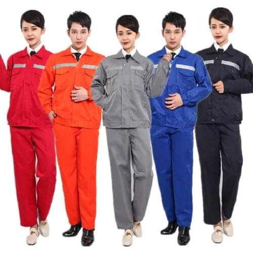 Worker clothing workwear clothes set unisex workmen Factory uniform Wear-resistant Repairman Auto car workshop Working clothes